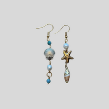 Load image into Gallery viewer, Seashell Girl Cascade Earrings
