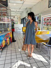 Load image into Gallery viewer, And Everything Nice Denim Wrap Dress with Pockets

