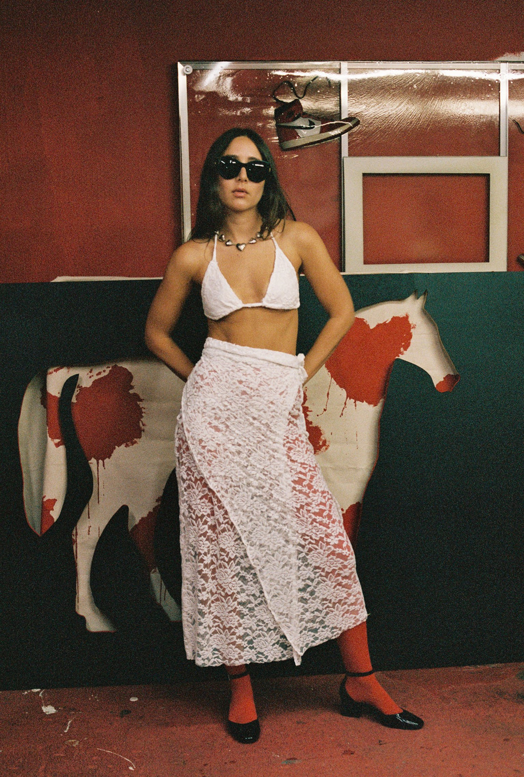 Lily Lace Cotton Wrap Skirt
