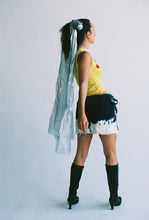 Load image into Gallery viewer, Arizona Bleached Denim Mini Wrap Skirt
