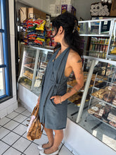 Load image into Gallery viewer, And Everything Nice Denim Wrap Dress with Pockets
