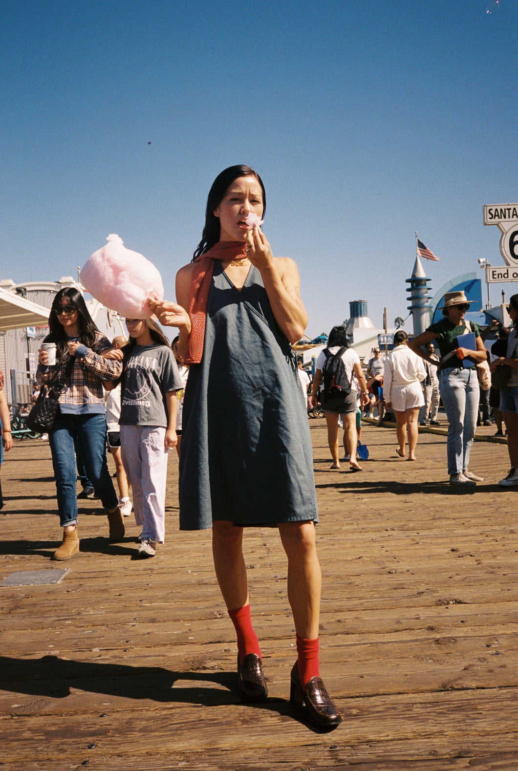 And Everything Nice Denim Wrap Dress with Pockets