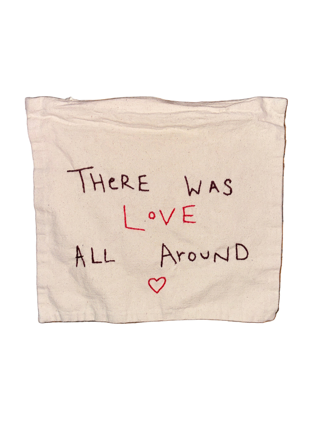 Love All Around Embroidered Makeup Bag
