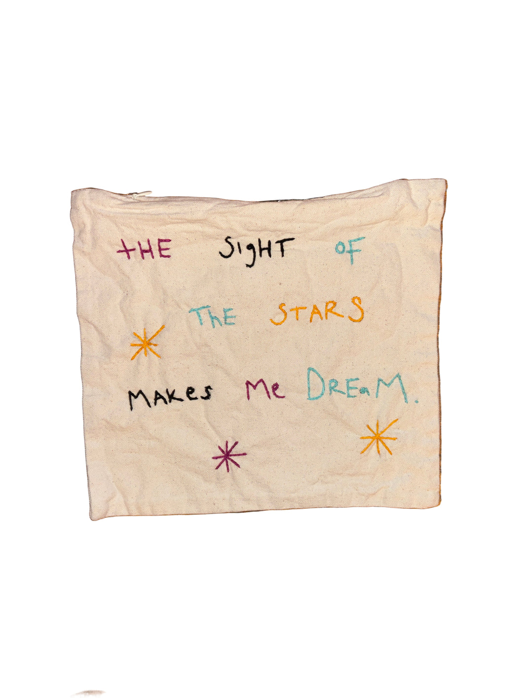 The Stars Make Me Dream Embroidered Makeup Bag